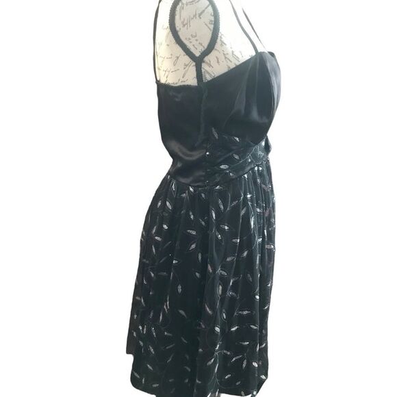 Ynes Black and Silver Spaghetti Dress Formal Prom Small - Picture 3 of 9
